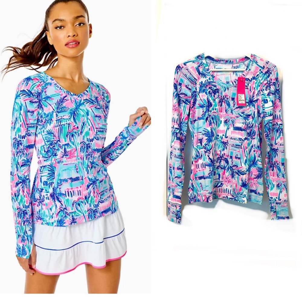 Lilly Pulitzer UPF 50+ Luxletic Tarah Sunguard in Ravello Blue Perfect MatchYop